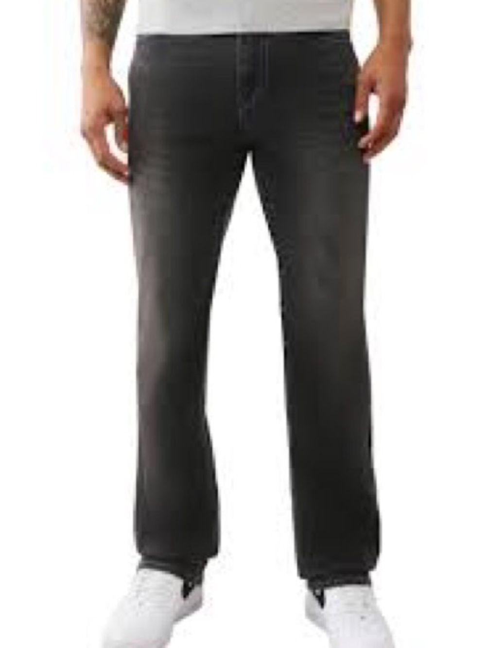 Balmain Men's Bootcut Jeans in Charcoal Black 1089